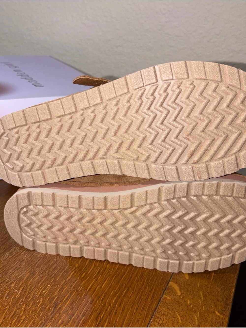 Madden Girl Tan Suede Slip-On Clog with Buckle - Picture 5 of 6